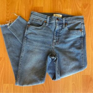 Madewell 10” High-Rise Skinny Raw Hem Jeans Size 26